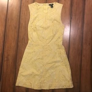 H&M White & Yellow Lace Dress